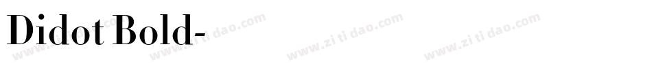 Didot Bold字体转换